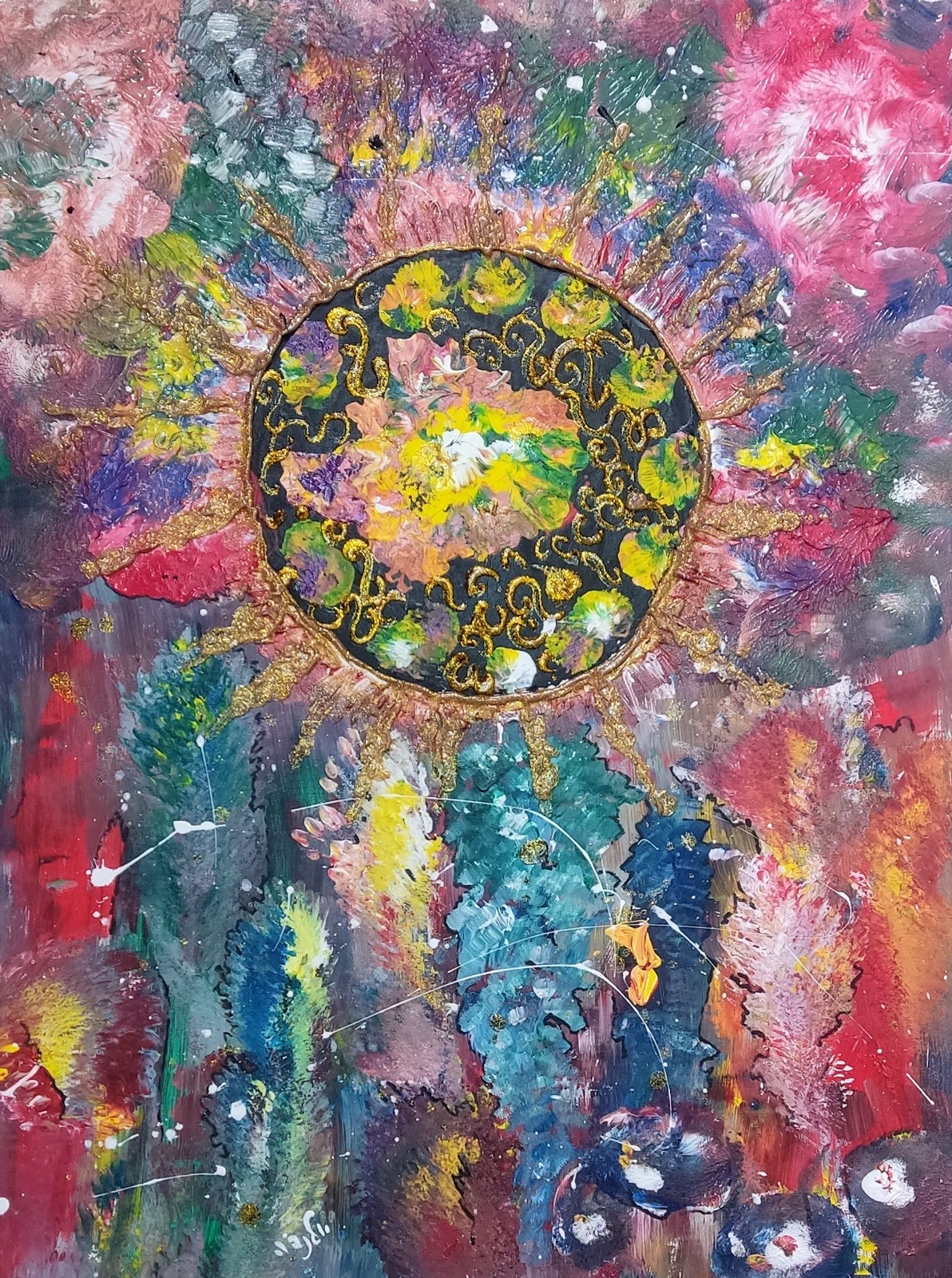 A New World, acrylic painting by Yolanda Gilad, 2022